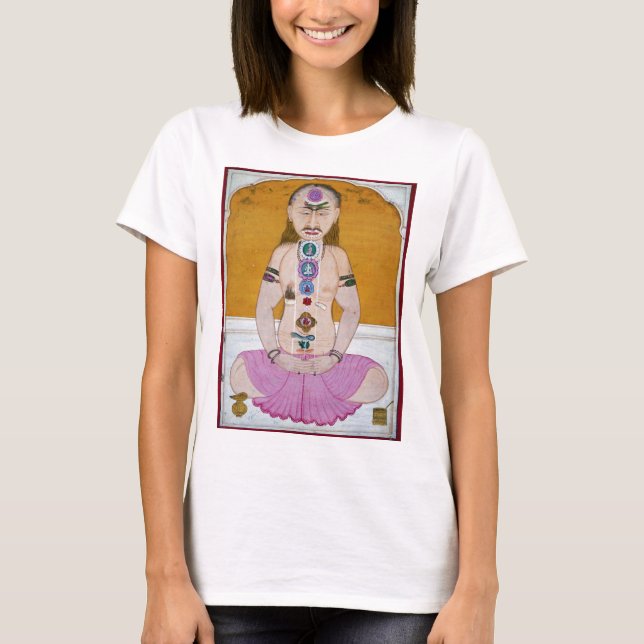 T-shirt Illustration de Chakra Yoga pour la méditation (Devant)