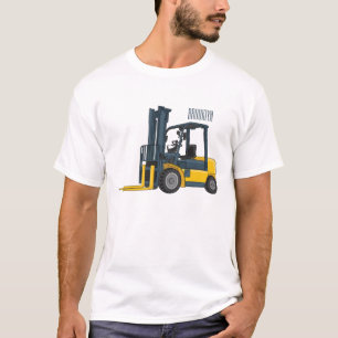 T-shirt Illustration de chariot élévateur de dessin animé