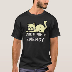 T-shirt Illustration de chat à énergie minimale