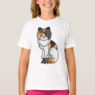 T-shirt Illustration de chat de dessin animé mignon persan