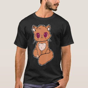 T-shirt Illustration de chat mignon avec des yeux de bébé