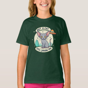T-shirt Illustration de chat Sphynx OVNI Sarcastique
