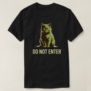 T-shirt Illustration de chat vide minimal Ne pas entrer