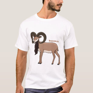 T-shirt Illustration de chèvre de Mouflon