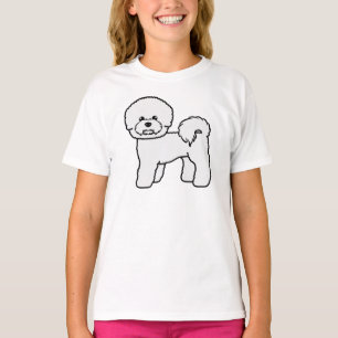 T-shirt Illustration de chien de dessin animé mignon Bicho