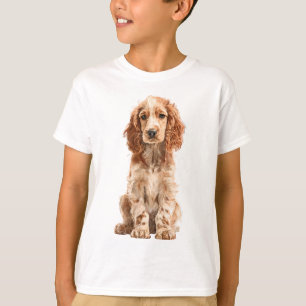 T-shirt Illustration de chiot Golden Cocker Spaniel pour e