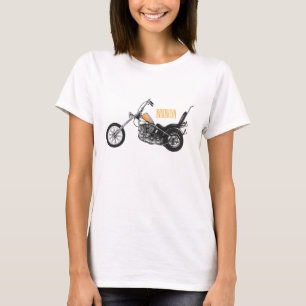 T-shirt Illustration de Chopper Motorcycle 1950