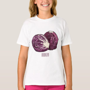 T-shirt Illustration de chou rouge