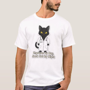 T-shirt Illustration de citation médicale de médecin chat