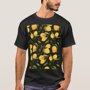 T-shirt Illustration de citron : Motif peint à la main san