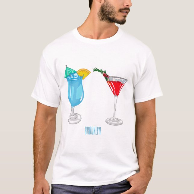 T-shirt Illustration de cocktail (Devant)