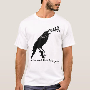 T-shirt Illustration de corbeau noir - Conception d'art de