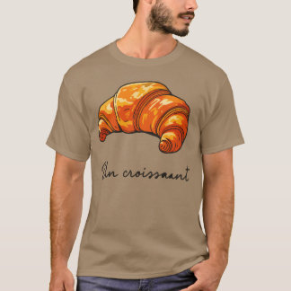 T-shirt Illustration de croissant doré vintage