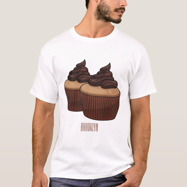 T-shirt Illustration de Cupcake (Devant)