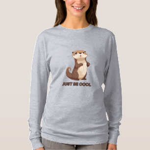 T-shirt Illustration de dessin adorable Otter "Soyez juste