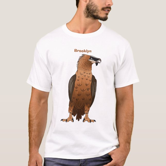 T-shirt Illustration de dessin animé autour du vautour (Devant)