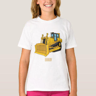 T-shirt Illustration de dessin animé Bulldozer