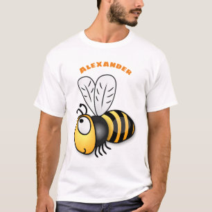 T-shirt Illustration de dessin animé d'abeilles joyeux