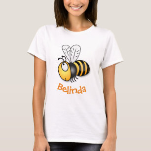 T-shirt Illustration de dessin animé d'abeilles joyeux