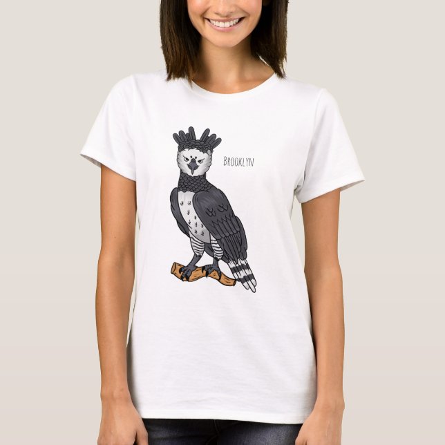 T-shirt Illustration de dessin animé d'aigle harpie (Devant)