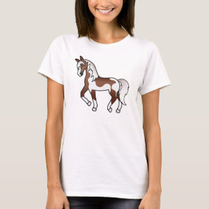 T-shirt Illustration de dessin animé de cheval trotteur Pi