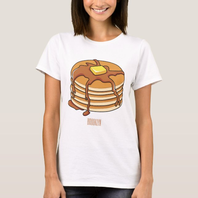 T-shirt Illustration de dessin animé de Pancake (Devant)