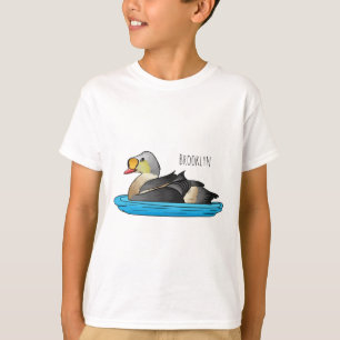 T-shirt Illustration de dessin animé d'eider à tête royale
