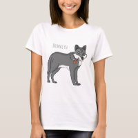 Illustration de dessin animé d'un loup gris avec u