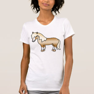 T-shirt Illustration de dessin animé mignon de poney Shetl