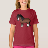 Illustration de dessin animé mignon de poney Shetl