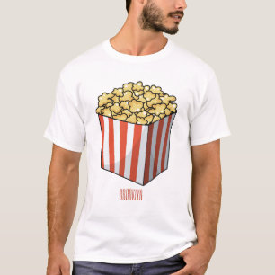 T-shirt Illustration de dessin animé Popcorn