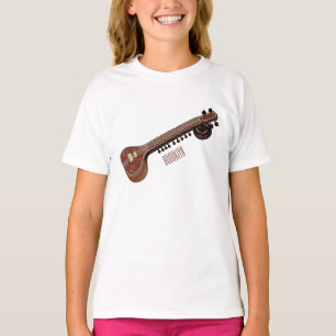 T-shirt Illustration de dessin de Sitar