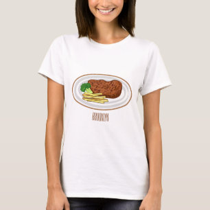 T-shirt Illustration de dessin de steak