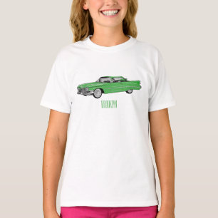 T-shirt Illustration de dessin de voiture classique 1959