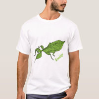 Illustration de dessin d'insecte des feuilles vert