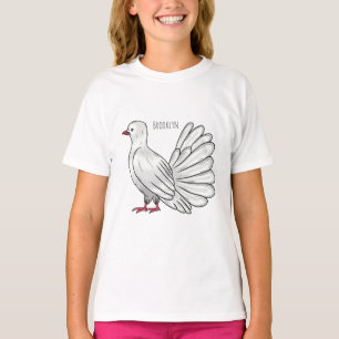 T-shirt Illustration de dessin d'oiseau pigeon sauvage