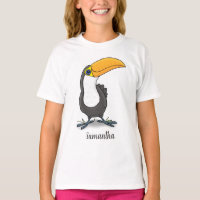 Illustration de dessin humoristique du toucan joye
