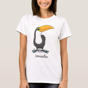 T-shirt Illustration de dessin humoristique du toucan joye