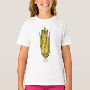 T-shirt Illustration de dessin sur le maïs