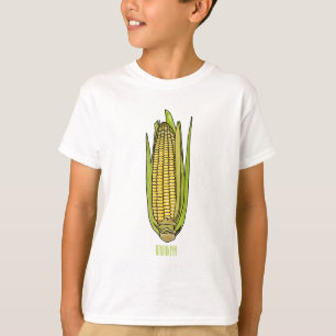 T-shirt Illustration de dessin sur le maïs