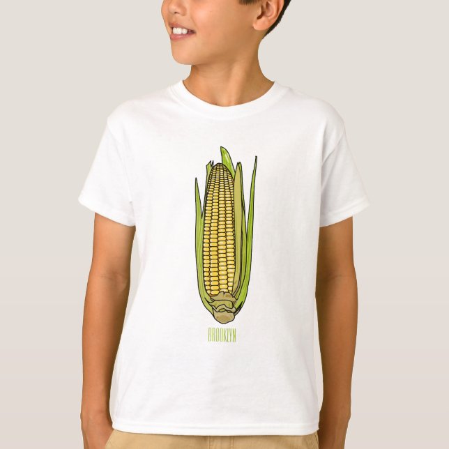 T-shirt Illustration de dessin sur le maïs (Devant)