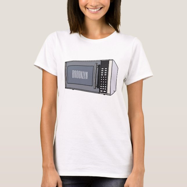 T-shirt Illustration de dessin sur micro-ondes (Devant)