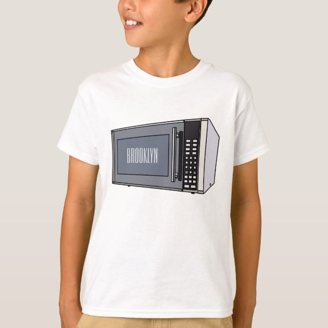 T-shirt Illustration de dessin sur micro-ondes (Devant)