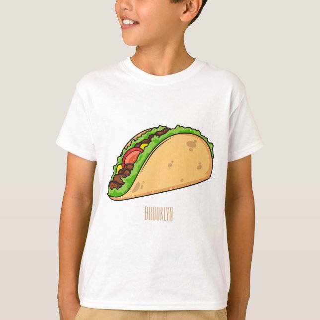 T-shirt Illustration de dessin sur Taco (Devant)