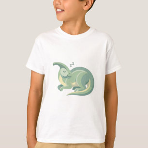 T-shirt Illustration de dinosaure mignon endormi   Passé m