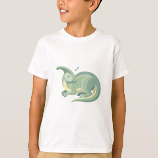 T-shirt Illustration de dinosaure mignon endormi | Passé m