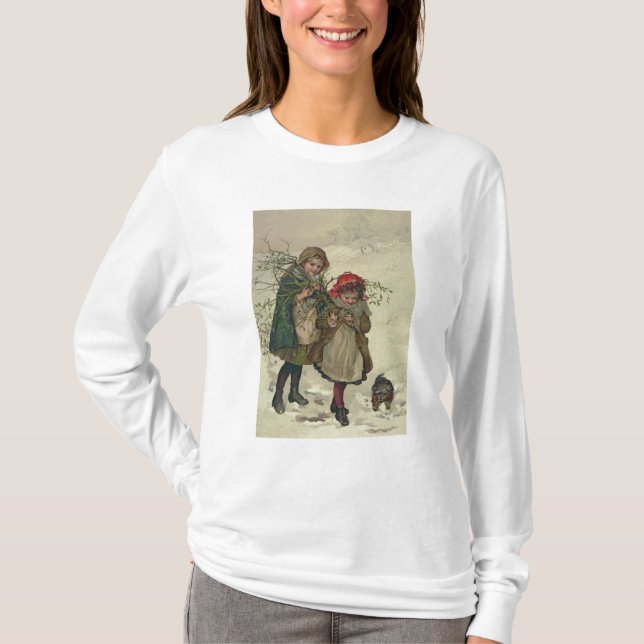 T-shirt Illustration de fée d'arbre de Noël, pub. 1886 (Devant)