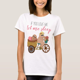 T-shirt Illustration de fentes amusante   Si Vous M'Aimez 