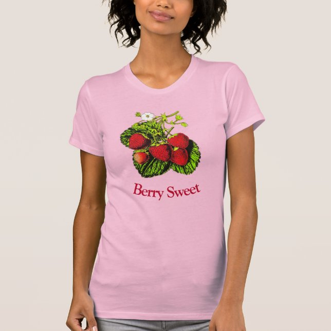 T-shirt Illustration de fraise botanique - Berries rouges (Devant)