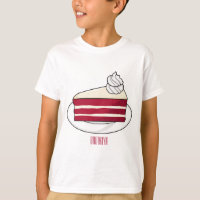 Illustration de gâteau en velours rouge